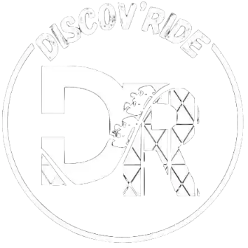 Logo de DiscovRide, Youtubeur fan du Futuroscope, parc d'attraction français